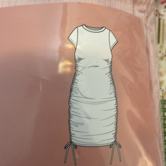 Destination Maternity Women's Ruched Bodycon Dress Rose Smoke Size XXL NWT - Picture 6 of 6